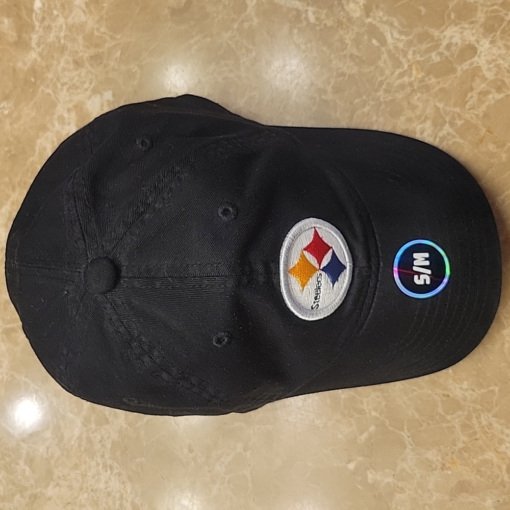 Team Apparel Pittsburgh Steelers NFL Black Baseball Cap, S/M or 7-1/4" - Picture 6 of 13
